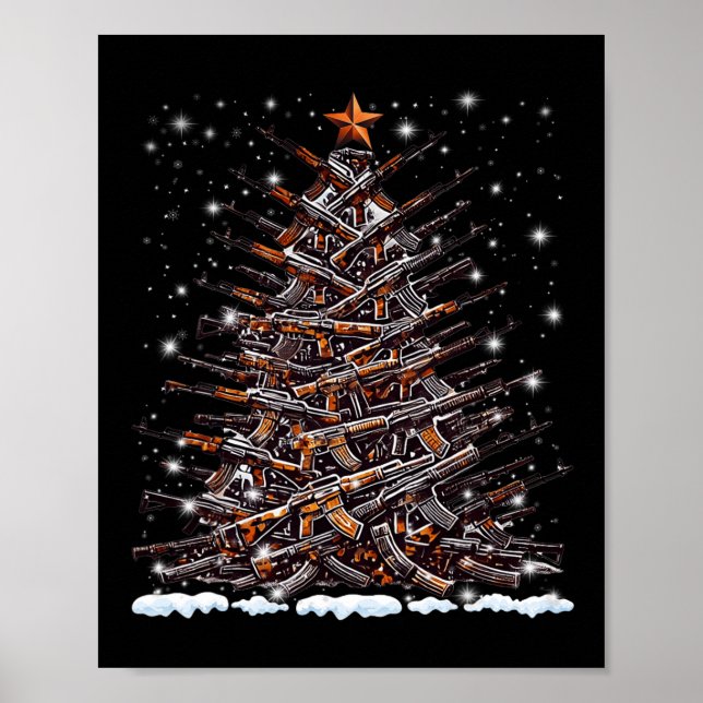 Poster Armes De Noël Arbre Drôle Hommes Noël 2024 Pour Ar (Devant)