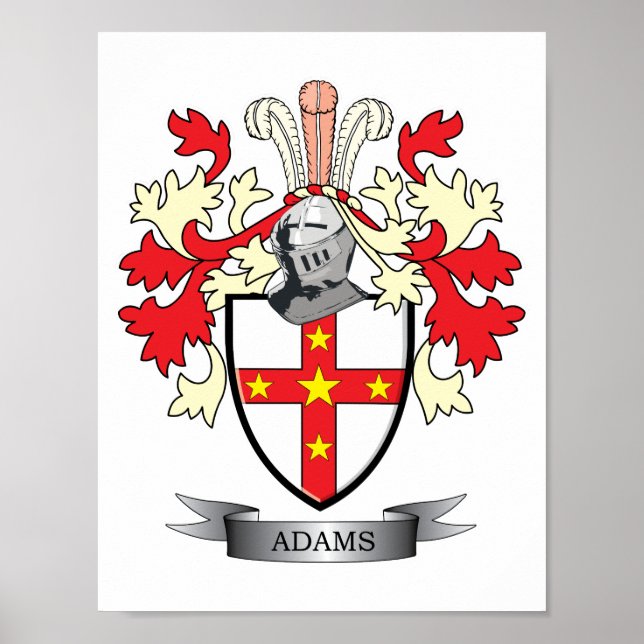 Poster Armoiries d'Adams (Devant)