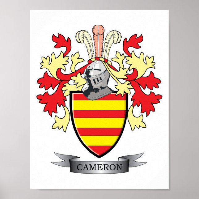 Poster Armoiries de Cameron Family Crest (Devant)