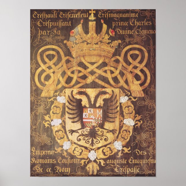 Poster Armoiries de Charles V du 23e Chapitre (Devant)