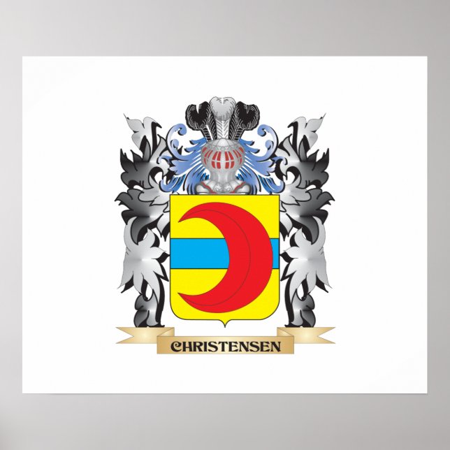 Poster Armoiries de Christensen - Armoiries de la famille (Devant)