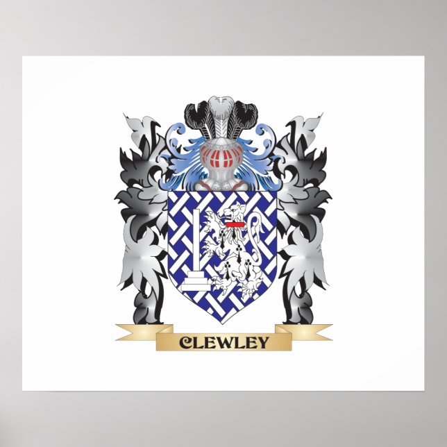 Poster Armoiries de Clewley - Armoiries de la famille (Devant)