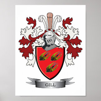Poster Armoiries de Gill Family Crest