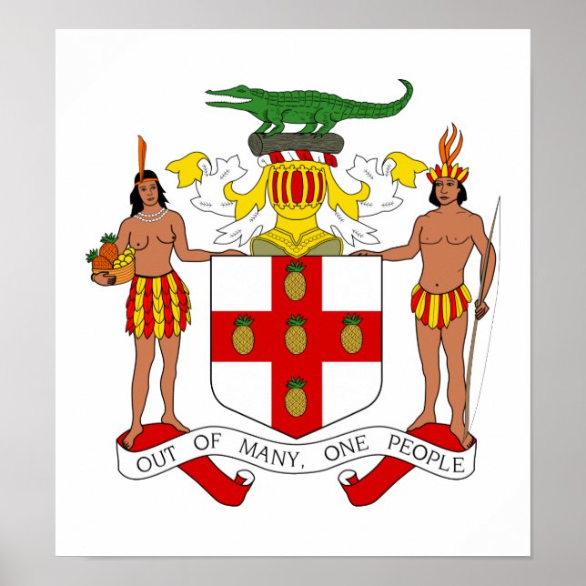 Poster Armoiries De Jamaïque (Devant)