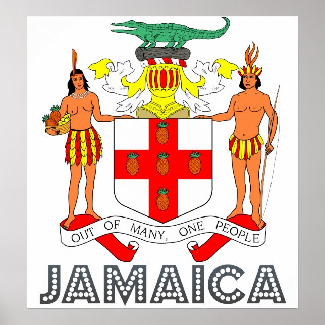 Poster Armoiries de Jamaïque (Devant)