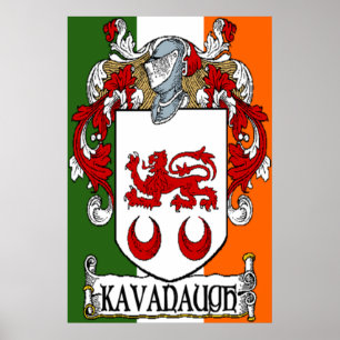 Poster Armoiries de Kavanaugh Drapeau irlandais Imprimer