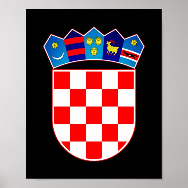 Poster Armoiries de la Croatie (Devant)