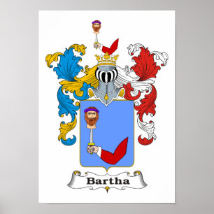 Poster Armoiries de la famille Bartha hongroise 11x15" Pr