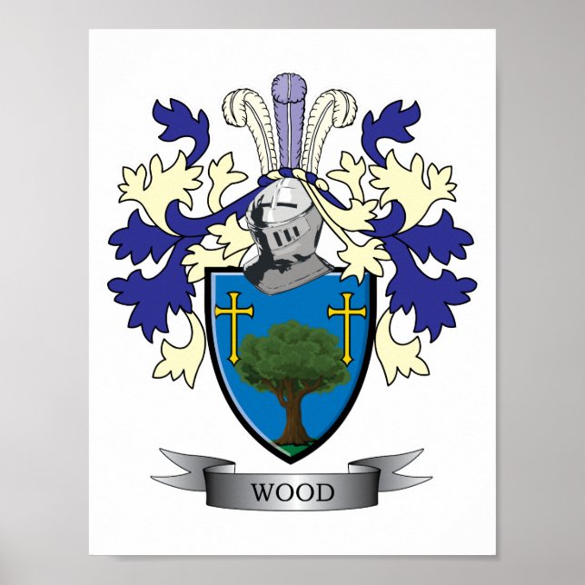 Poster Armoiries de la famille des bois (Devant)