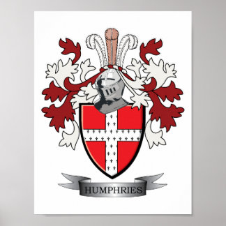 Poster Armoiries de la famille Humphries