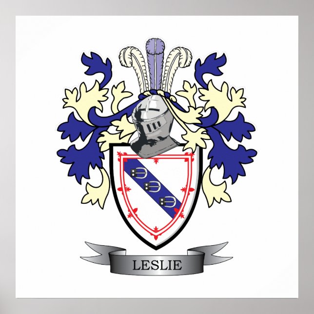Poster Armoiries de la famille Leslie Crest (Devant)