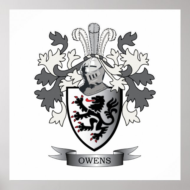 Poster Armoiries de la famille Owens Crest (Devant)
