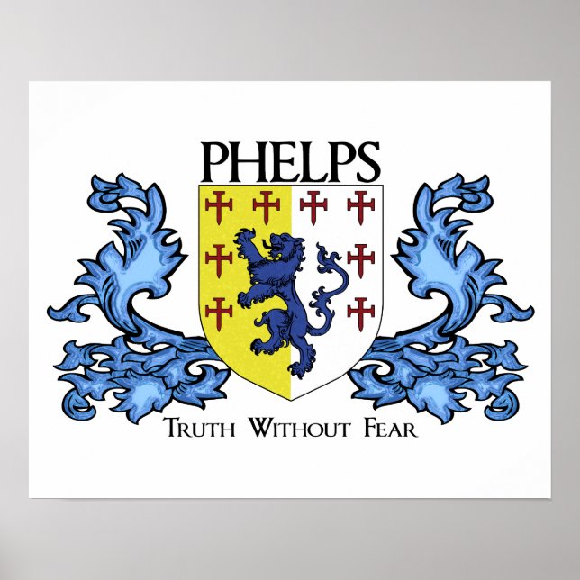 Poster Armoiries de la famille Phelps (Devant)
