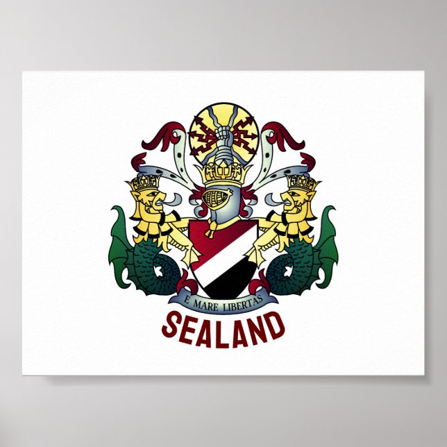 Poster Armoiries de la Principauté de Sealand (Devant)