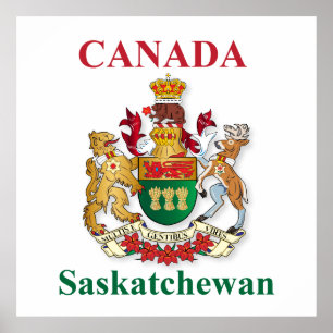 Poster Armoiries de la Saskatchewan