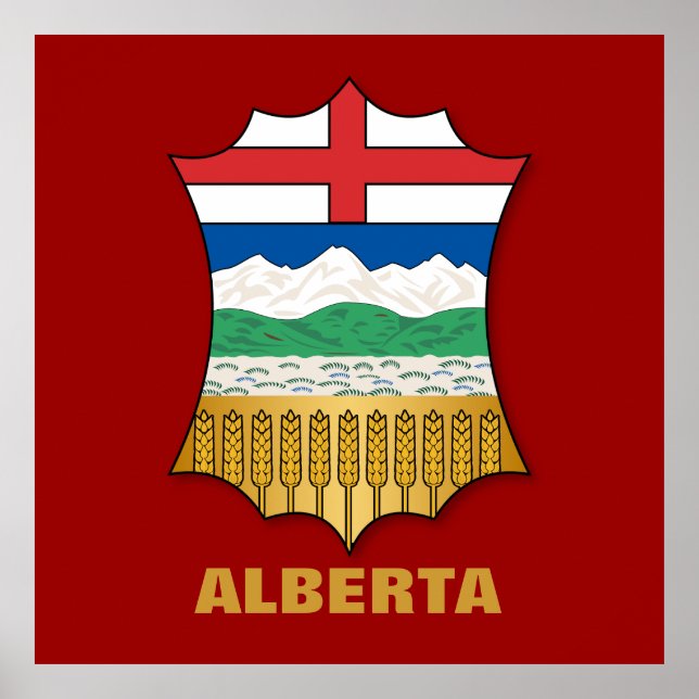 Poster Armoiries de l'Alberta (Devant)