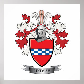 Poster Armoiries de Lindsay Family Crest