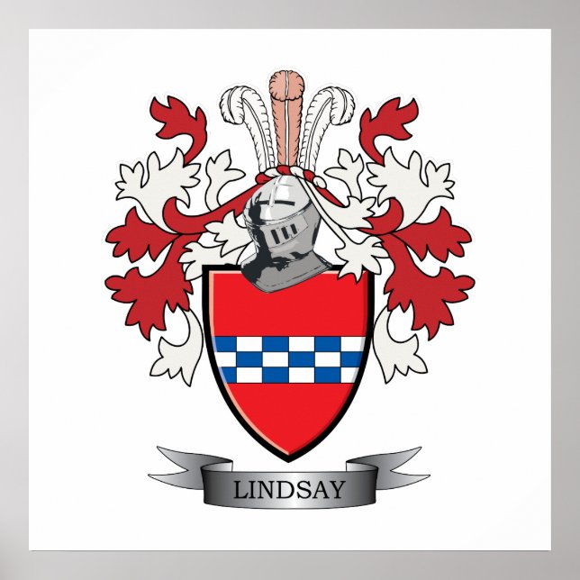 Poster Armoiries de Lindsay Family Crest (Devant)