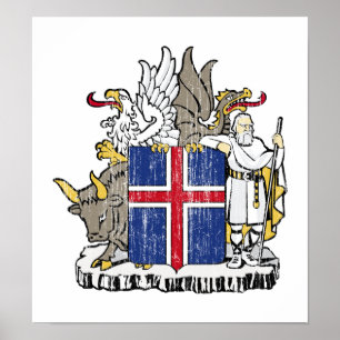 Poster Armoiries De L'Islande
