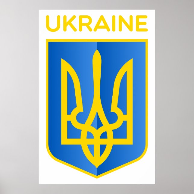Poster Armoiries de l'Ukraine (Devant)