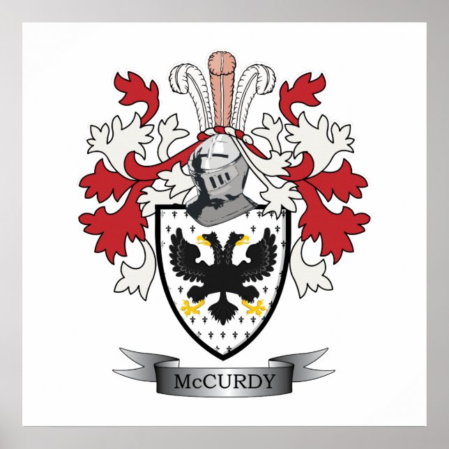 Poster Armoiries de McCurdy Family Crest (Devant)