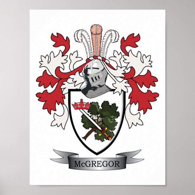 Poster Armoiries de McGregor Family Crest (Devant)
