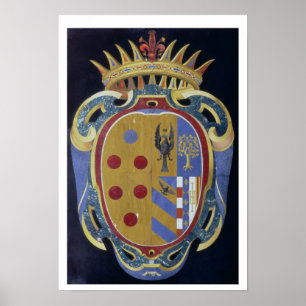 Poster Armoiries de Medici-Lorena, c.1638 (pietra dur