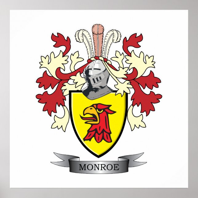 Poster Armoiries de Monroe Family Crest (Devant)