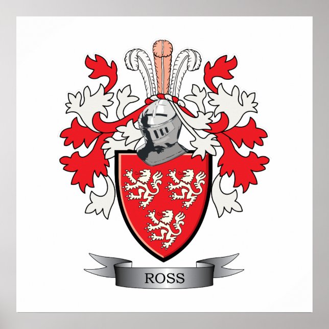 Poster Armoiries de Ross Family Crest (Devant)