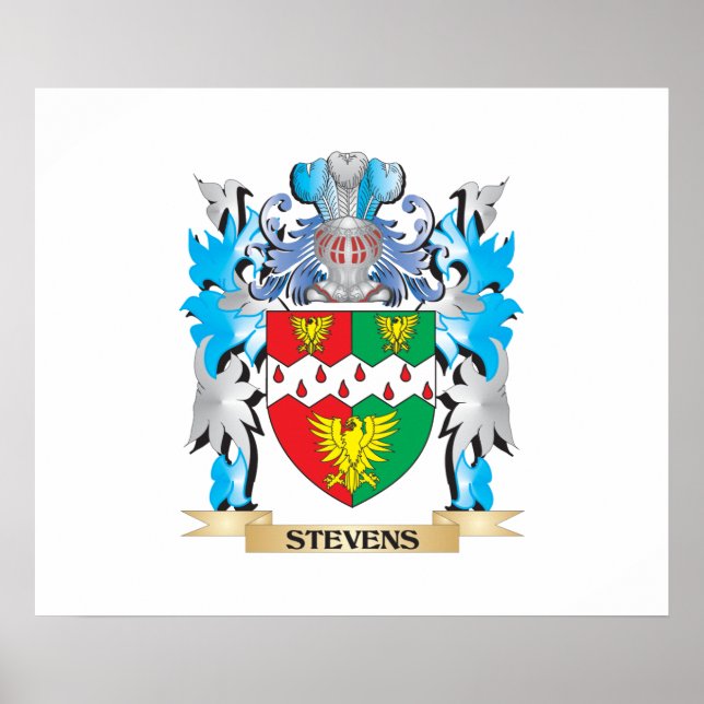 Poster Armoiries de Stevens - Armoiries de la famille (Devant)