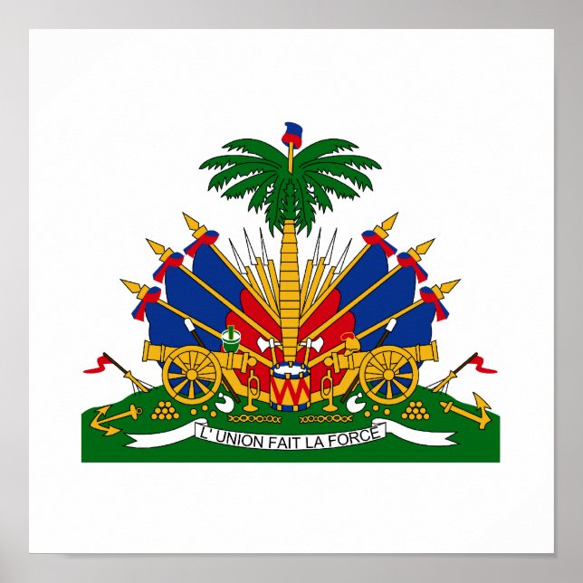 Poster Armoiries d'Haïti (Devant)