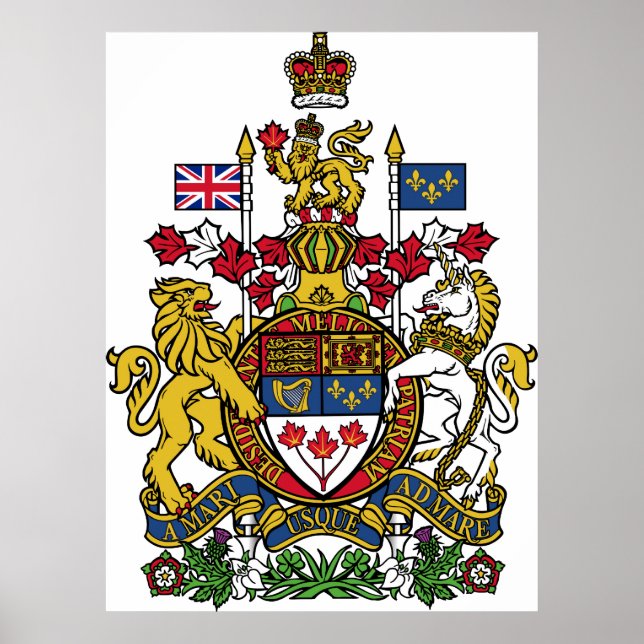 Poster Armoiries du Canada Symbole officiel de l'héraldiq (Devant)