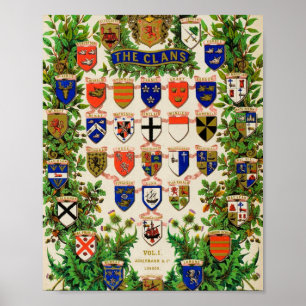 Poster Armoiries Du Clan écossais Highlander