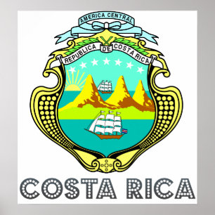 Poster Armoiries du Costa Rica