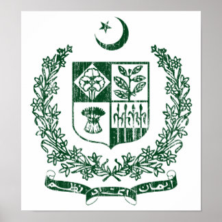 Poster Armoiries Du Pakistan