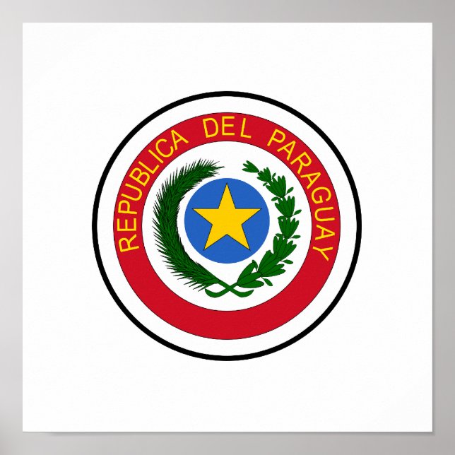 Poster Armoiries du Paraguay (Devant)