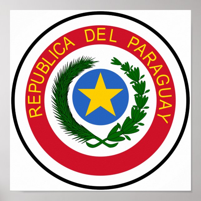 Poster Armoiries du Paraguay (Devant)