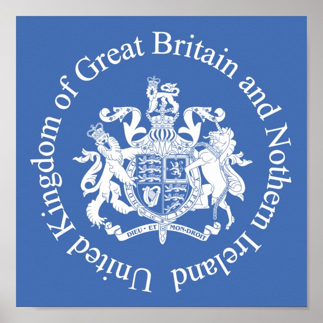 Poster Armoiries du Royaume-Uni (Devant)