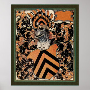 Poster Armoiries médiévales belges
