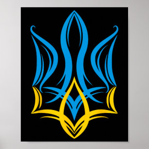 Poster Armoiries ukrainiennes stylisées