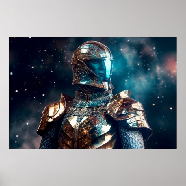 Poster Armor Warrior Fantastic Cosmic Magic (Devant)