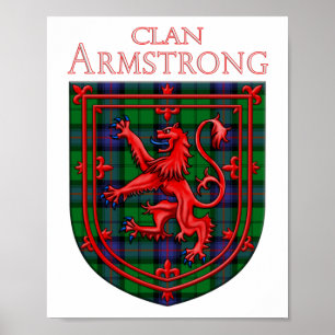 Poster Armstrong Tartan Scottish Plaid Lion Rampant