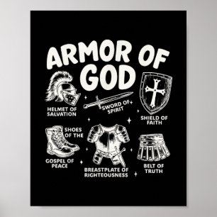 Poster Armure De Dieu Bataille Chrétienne Porte Bible Ver