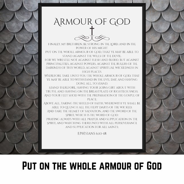 Poster Armure de Dieu Ephésiens 6 10 Décoratif (Créateur téléchargé)