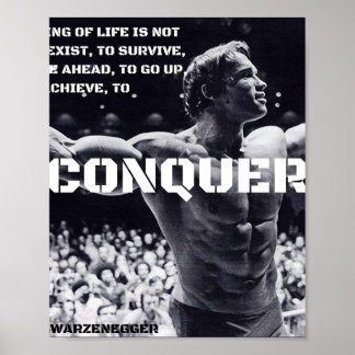 POSTER ARNOLD SCHWARZENEGGER - CITE CONQUER