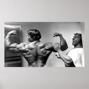 Poster Arnold Schwarzenegger noir et blanc Vintage 4k