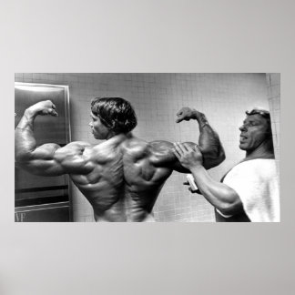 Poster Arnold Schwarzenegger noir et blanc Vintage 4k
