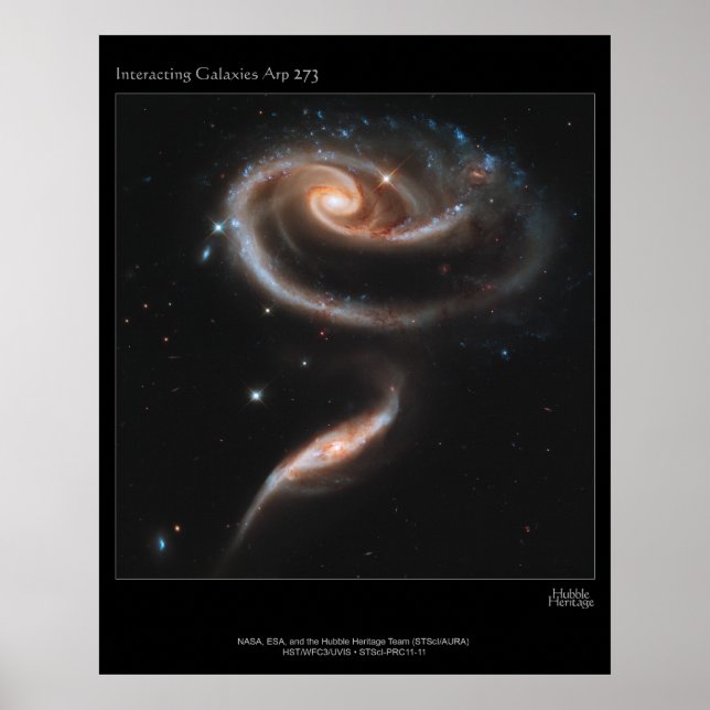 Poster ARP-273 Galaxies en interaction (Devant)
