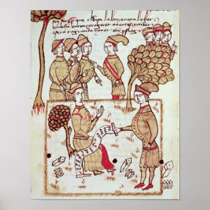 Poster Arpenteur avec ses travailleurs