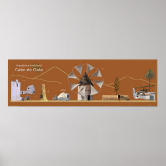 Poster Arquitectura Tradicional en Cabo de Gata (Almería)